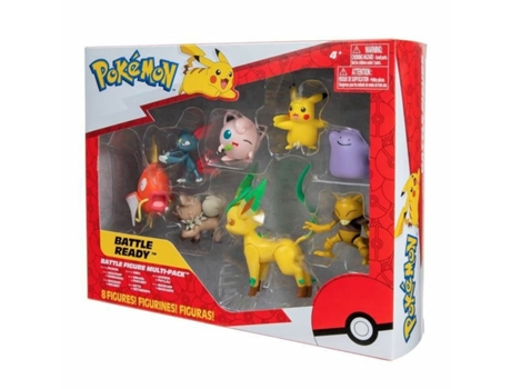 Figura de Acción POKÉMON Pikachu, Sneasel, Magikarp, Abra, Rockruff, Ditto, Bayleef & Jigglypuff