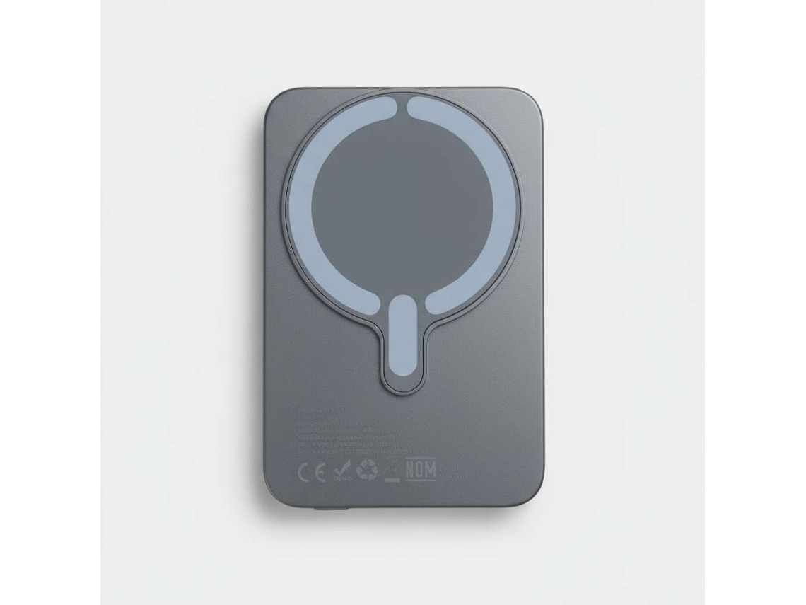 Powerbank Compatible Con Magsafe Gris - 5.000 Mah - Metal