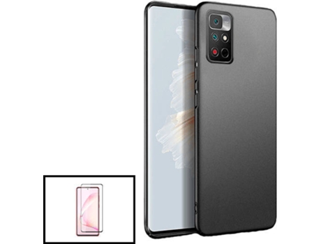 Kit Protector de Cristal Templado 5D Full Cover y Funda SlimShield Xiaomi Poco M4 Pro 5G PHONECARE Negro