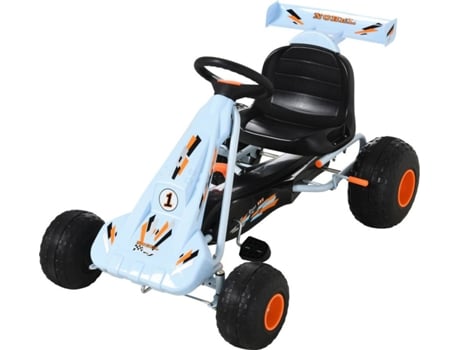 Kart Homcom 341035 multicolor edad 3 años gokart pedales para niños de +3 coche 97x66x59 cm con freno asiento ajustable carga 35 97x66x59cm