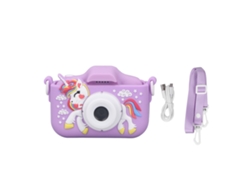 Ats-cámara Digital Para Niños Juguete Con Grabación De Video Y Fotos Patsrón Cartoo Cute Portátil Púrpura