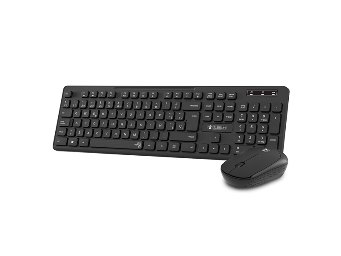 Teclado Y Ratón Inalámbrico SUBBLIM Combo Business Slim Cssw10/ Negro
