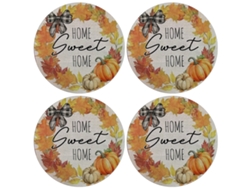 Tapetes Redondos de Otoño con Calabaza, Juego de 4 Piezas, Decoración de Fiesta NEVEANCE