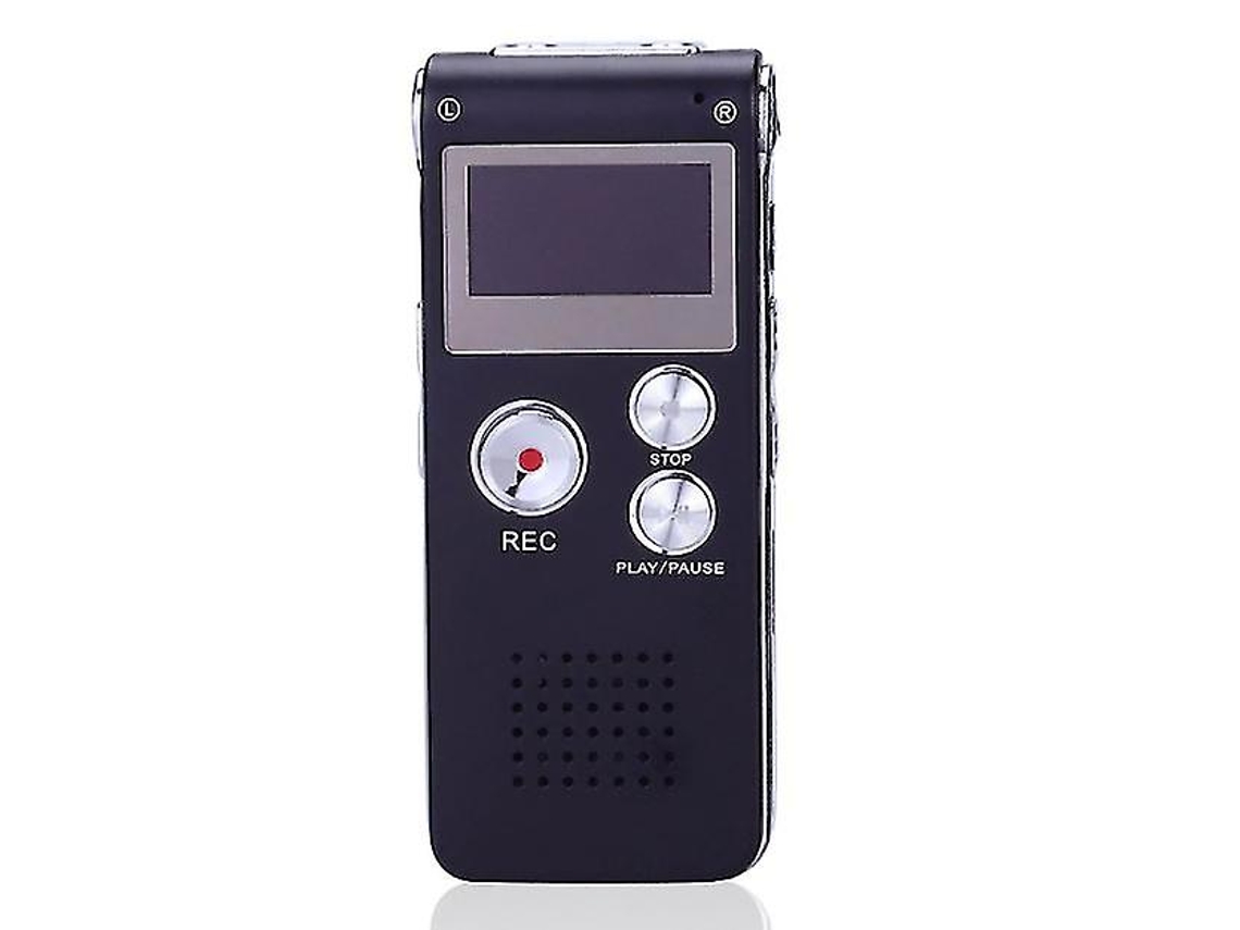 Mini grabadora de voz para conferencias, reuniones y clases. Dispositivo de grabación de audio digital activado de 16 GB Yizhood (negro).