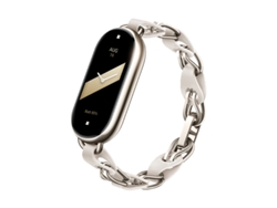 Original para Xiaomi Mi Band 8 Correa de acero inoxidable de moda (blanco)