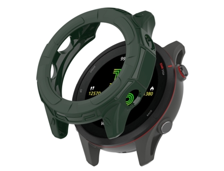 Caja de reloj Garmin Forerunner 955 Armor Hollow TPU (verde oliva)