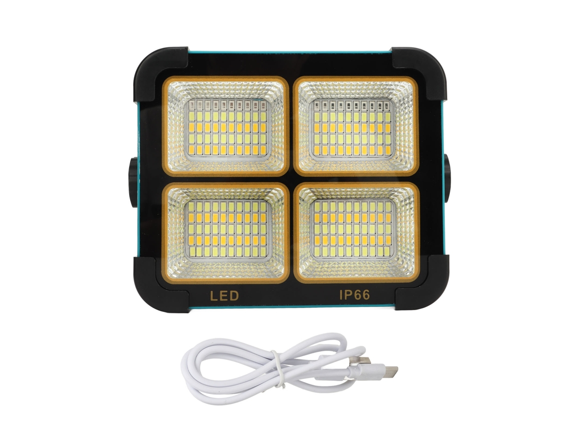 2026-lámpara De Trabajo Led Solar 100w 10000lm 3000-6000k Ip66 Impermeable Recargable Portátil Exterior