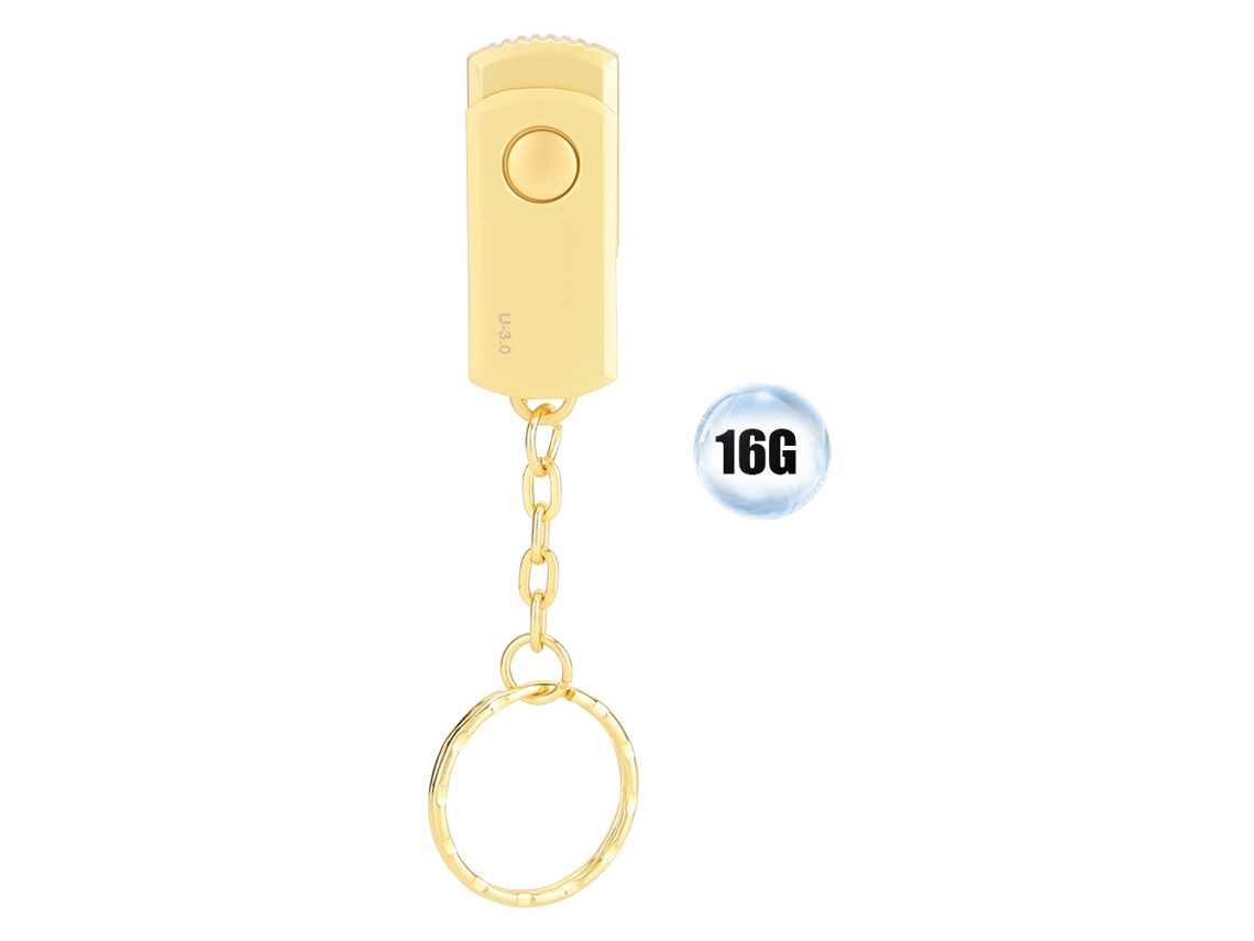 Unidad Flash Usb Gold Metal Rotating U Disk Para Windows 98/2000/xp/vista/7 16g