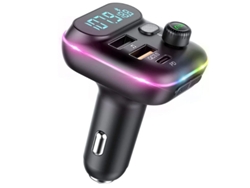 Transmisor Fm Bluetooth 5.0 para llamadas manos libres para automóvil Puertos USB duales 18W Pdqc3.0 Soporte Reproductor Mp3 YIZHOOD