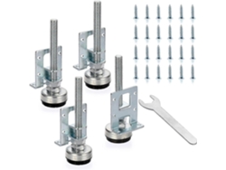 4 Piezas Patas Ajustables De Metal Para Muebles, Soporte L, Altura Regulable, Resistente, Con Tornillos Y Llave Allen