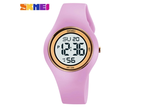 Relojes deportivos para mujer Calendario Semana Pantalla Reloj digital LED resistente al agua-púrpura LUUCOZK