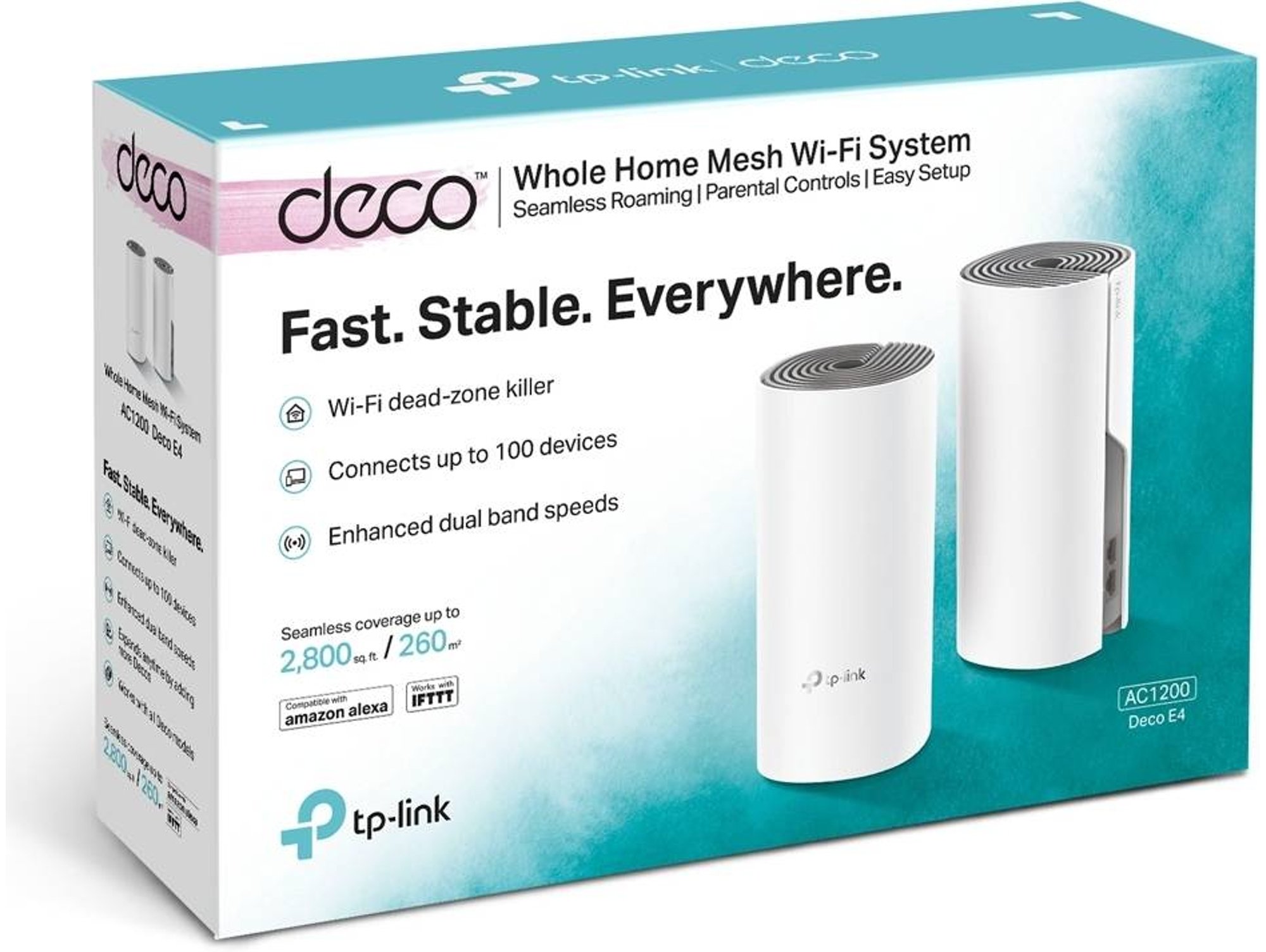 Sistema Mesh TP-Link Deco E4 (AC1200 - 867 Mbps - 2 unids.)