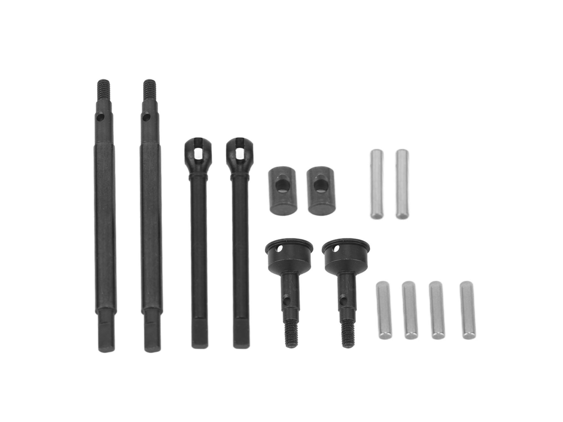 Ymsl Eje De Transmisión Delantera Y Trasera De Acero Negro Para Coche De Escalada Rc Traxxas Trx4m 1/18 Hxl