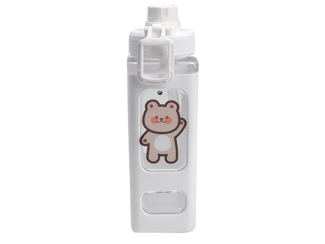 Botella De Agua Deportiva De Plástico Kawaii Bear 700ml Sin Bpa Con Pajita Rosewell