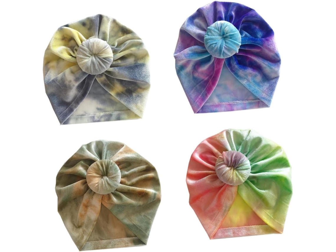 Gorros Infantiles Tie-dye De Lana Para Recién Nacidos Y Bebés, Ideales Para Navidad.