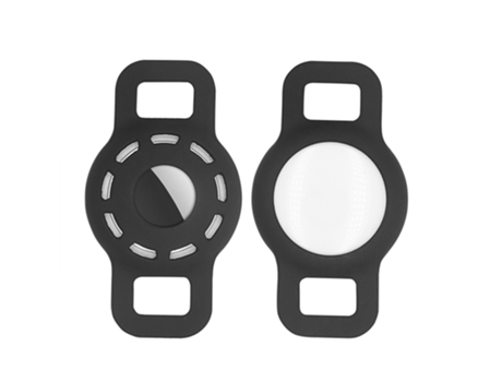 Funda protectora Compatible con Airtag, rastreo GPS, accesorios para perros y gatos, funda de silicona para Collar, color negro ZMDECQNA