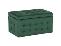 Otomana BELIANI Michigan de Terciopelo Verde 72x42x40