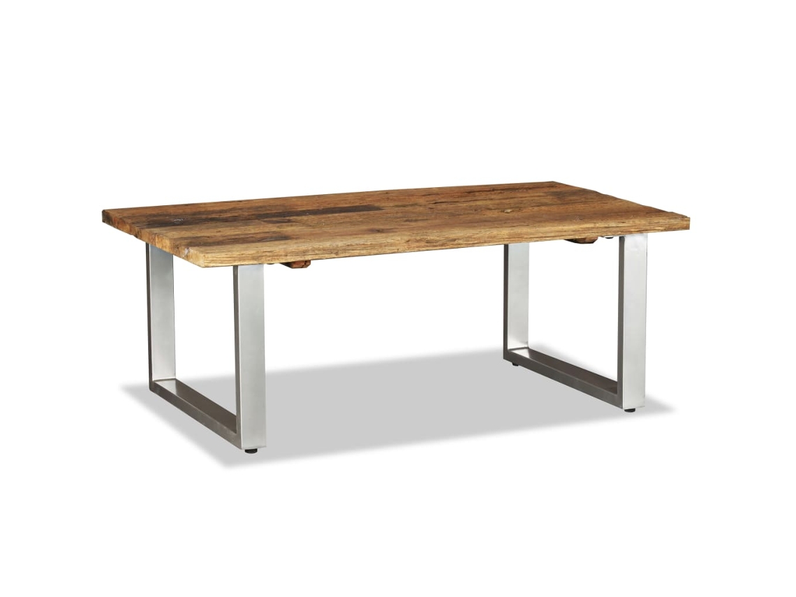 Mesa de Centro Apoyo 100X60X38 cm Madera Reciclada Maciza