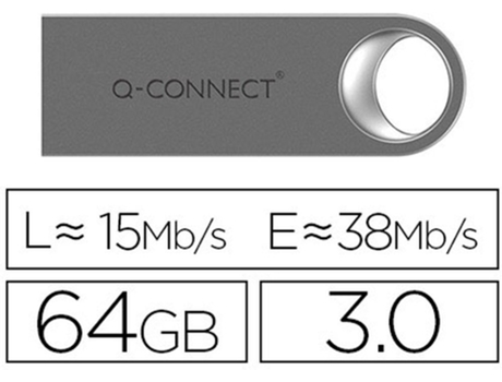 Kf11503 :Pen Drive Usb Q-Connect Flash Premium 64 Gb 3.0 Precio Uni. Venta múltiplos 1