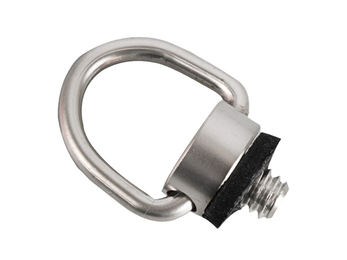 Tornillo de anillo en D para montaje de cámara, tornillo de anillo en D de acero inoxidable con base acolchada de goma para estabilizadores