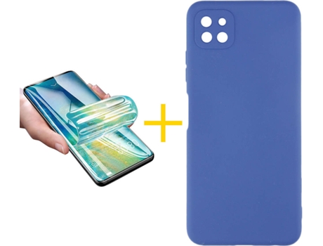 Carcasa + Protector de Pantalla para Oppo A73 5G SKYHE Azul