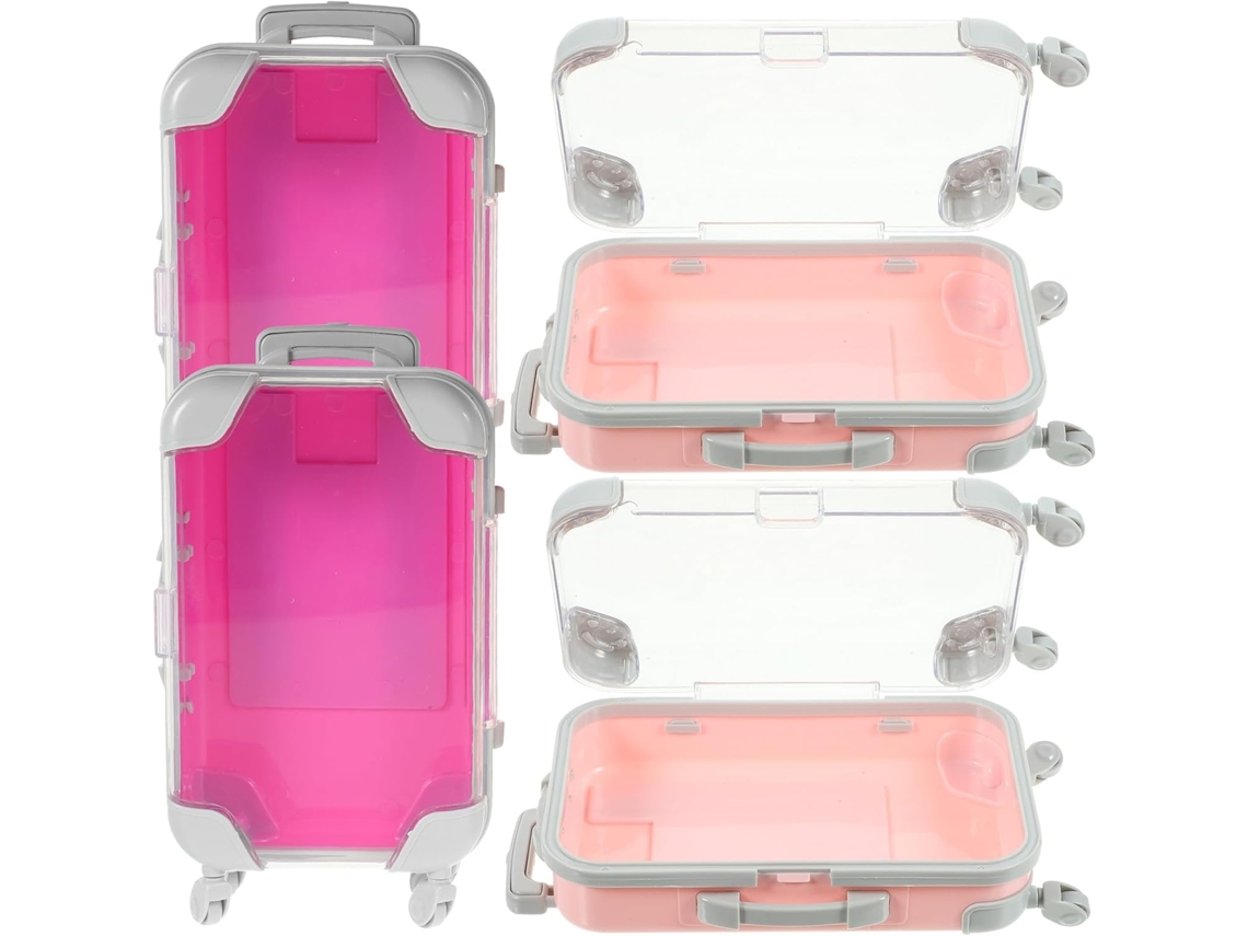 Coffry Maquillaje Mini-bagage Rigide Pour Faux Pestañas, Lot De 4 Trousse Voyage Cosmétique Pequeñoe