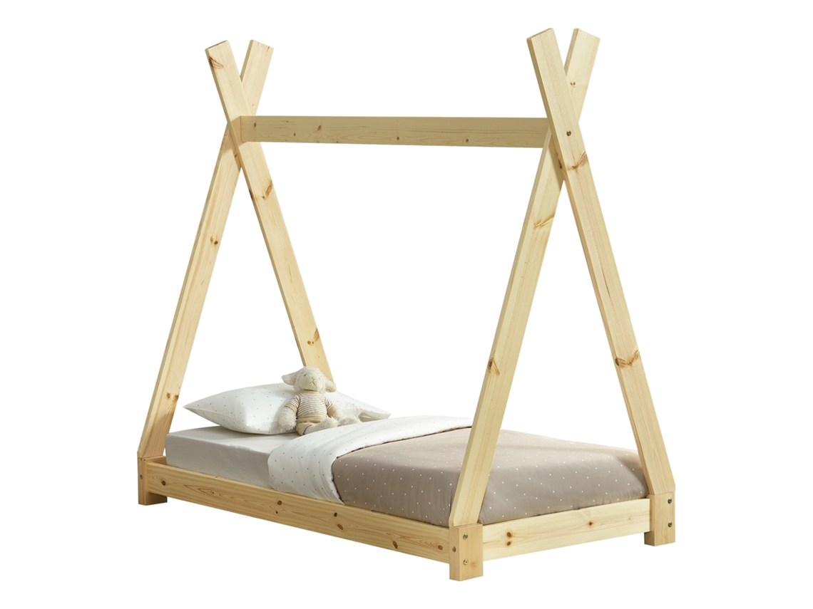 Estructura de Cama Infantil [EN.CASA] (Beige - Madera - 70x140 cm)