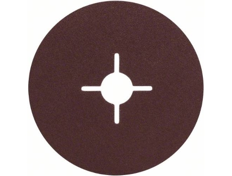 Conjunto de 5 Discos de Lija BOSCH en Fibra para Amoladora - Corindo D= 125 mm; G= 100 - 5 Un