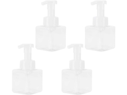 Botellas Rellenables De 250 Ml Con Dosificador De Espuma Transparente, 4 Unidades, Para Un Solo Uso.