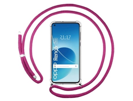 Carcasa Oppo Reno 6 5G TUMUNDOSMARTPHONE Colgante Rosa