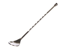 Cuchara de cóctel Linjou de acero inoxidable de 28 cm, apta para lavavajillas.