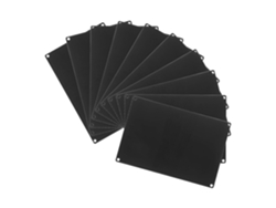 Conjunto De 10 Placas De Metal De Alumínio Preto Para Gravação, Com Furos.
