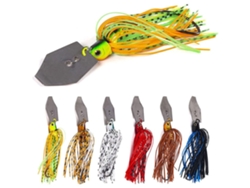 Señuelos de pesca tipo jig en láminas de 10 cm y 11 g, 6 unidades, para róbalo, trucha y lucioperca.