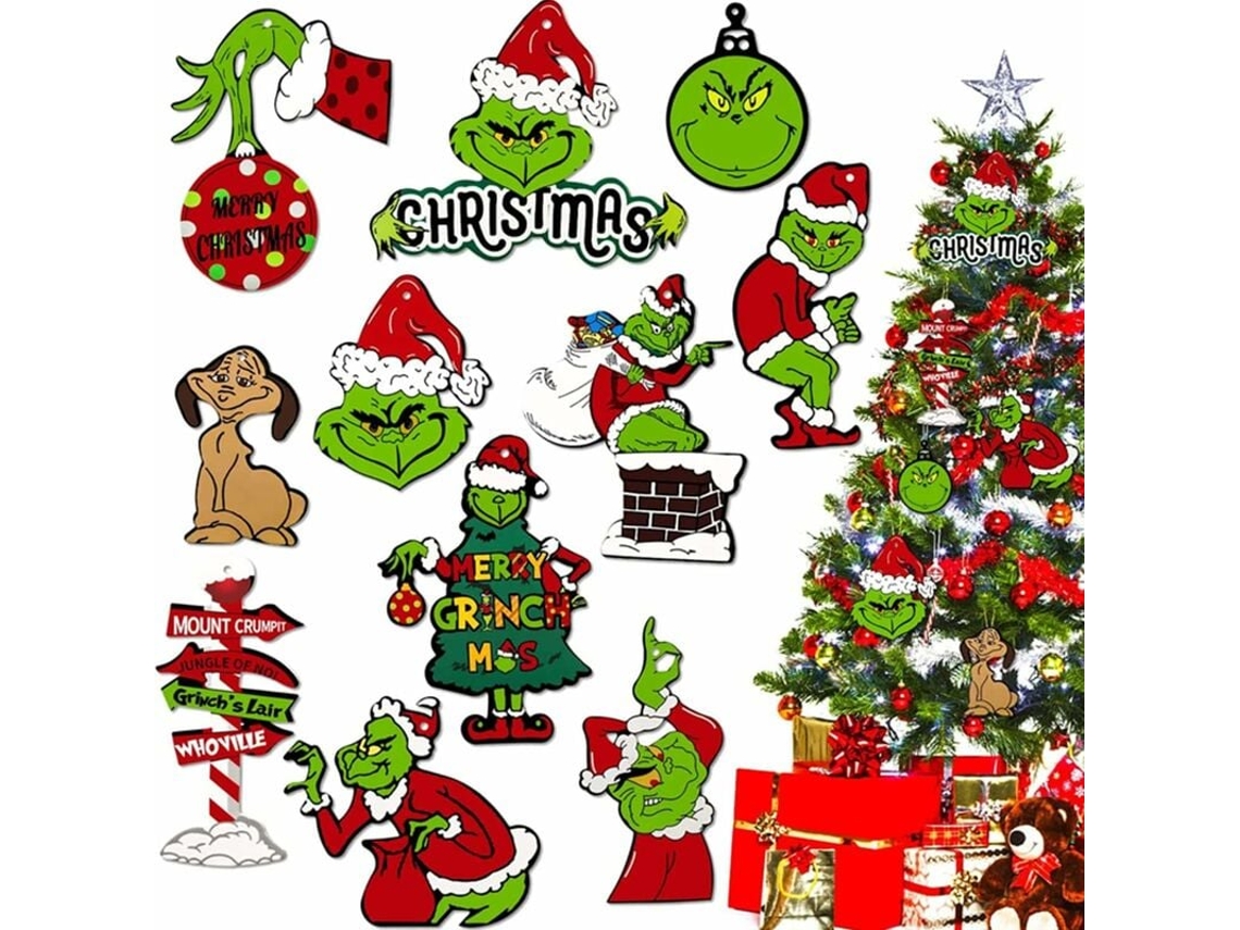 Juego de 24 adornos colgantes navideños RNEMITERY