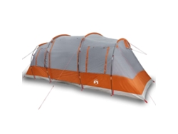 Tienda de campaña familiar túnel 6 personas VIDAXL impermeable gris