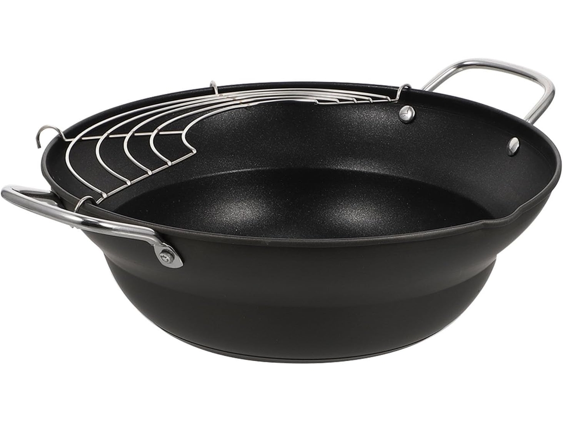 Té, Pp, Cocina, Fiesta, Sartén Tempura De Acero Inoxidable 24cm Antiadherente Gr
