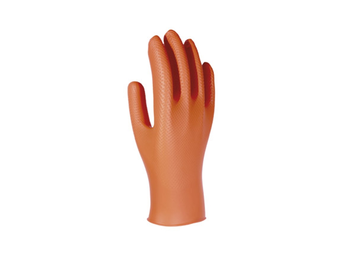 Guante Desechable 3L Nitrilo Naranja Unigrip (50 Un)