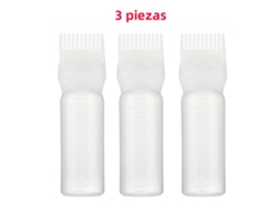 Paquete de 3 botellas recargables de 180 ml para aceite capilar MDUG (blancas)