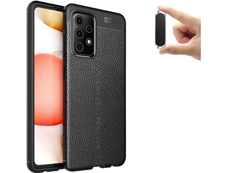 Carcasa y Soporte Samsung A72 5G Rugged Leather Negro