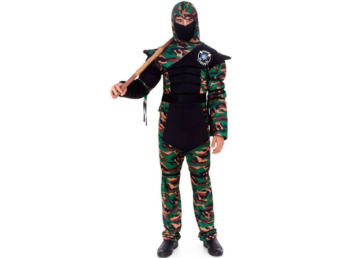 Disfraz de Hombre PARTILANDIA camuflaje comando ninja (Tam.: M)
