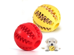 2026-pelotas De Juguete Para Perros Linjou 2, Juguete Interactivo De Entrenamiento De Iq Para Perros Pequeños Y Medianos (amarillo+rojo)
