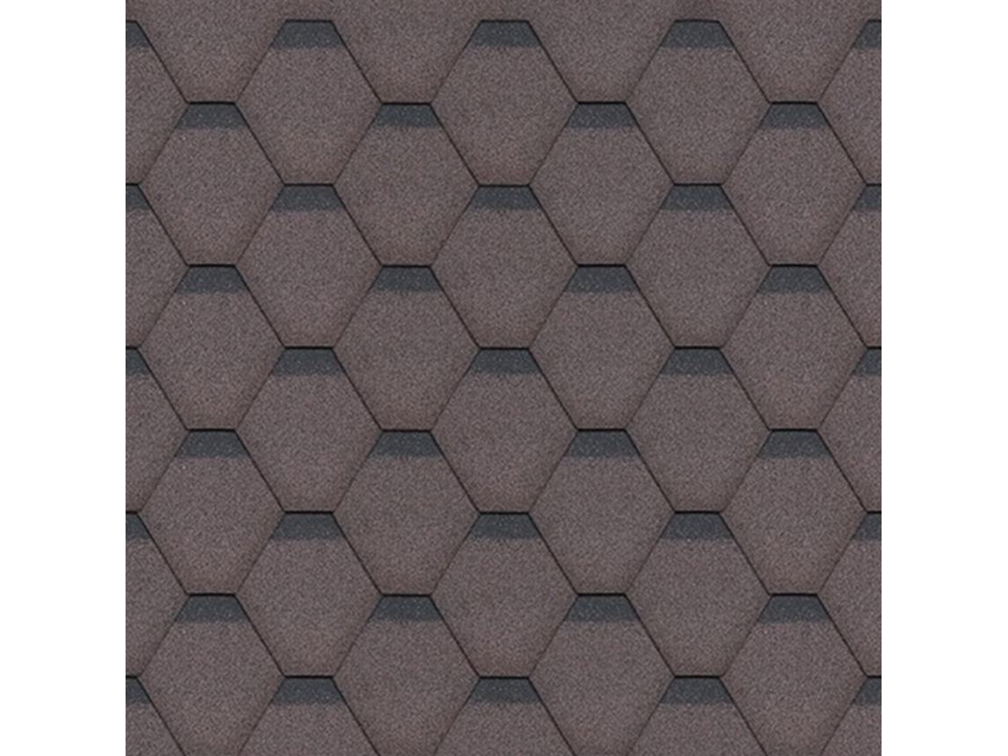 Tejas bituminosas Hexagonal Rock H-BROWN de color marrón - la techumbre bituminosa