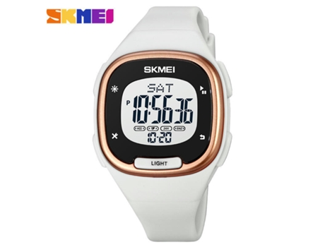Reloj cuadrado deportivo digital para hombre y mujer con cronómetro y alarma resistente al agua-gris claro LUUCOZK