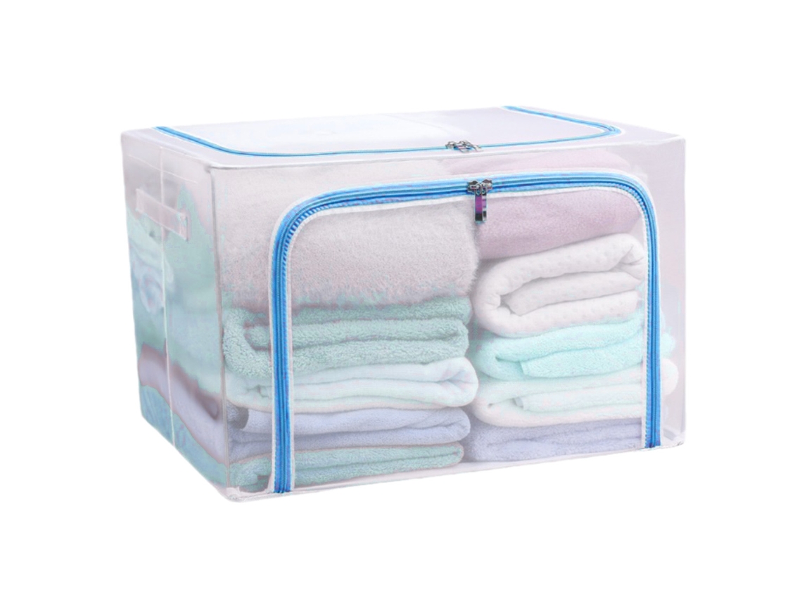 Caja de almacenamiento de red de nylon con estructura de acero plegable y duradera para colchones o mantas resistente al agua Kofihety