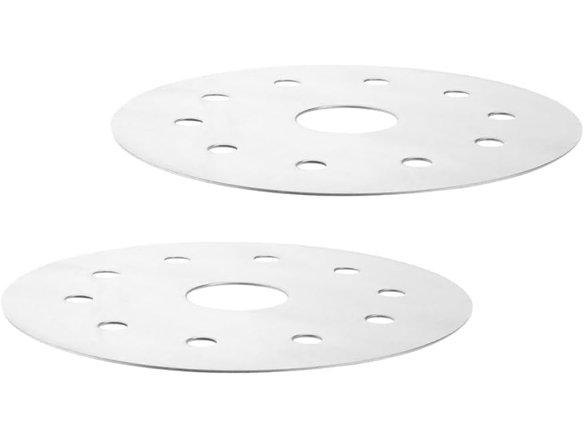Juego de 2 placas difusoras de calor para estufas, placa guía de calor redonda de acero inoxidable para sartenes, para Gokoco