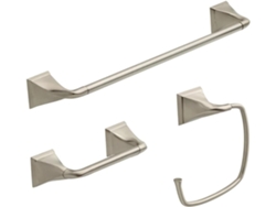 Juego de accesorios de baño Everly Eve63-bn de 3 piezas con toallero...