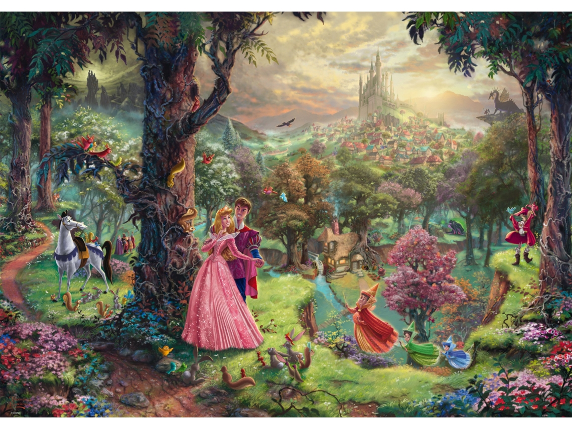 Rompecabezas Schmidt Disney de La Bella Durmiente, 1000 piezas, Thomas Kinkade