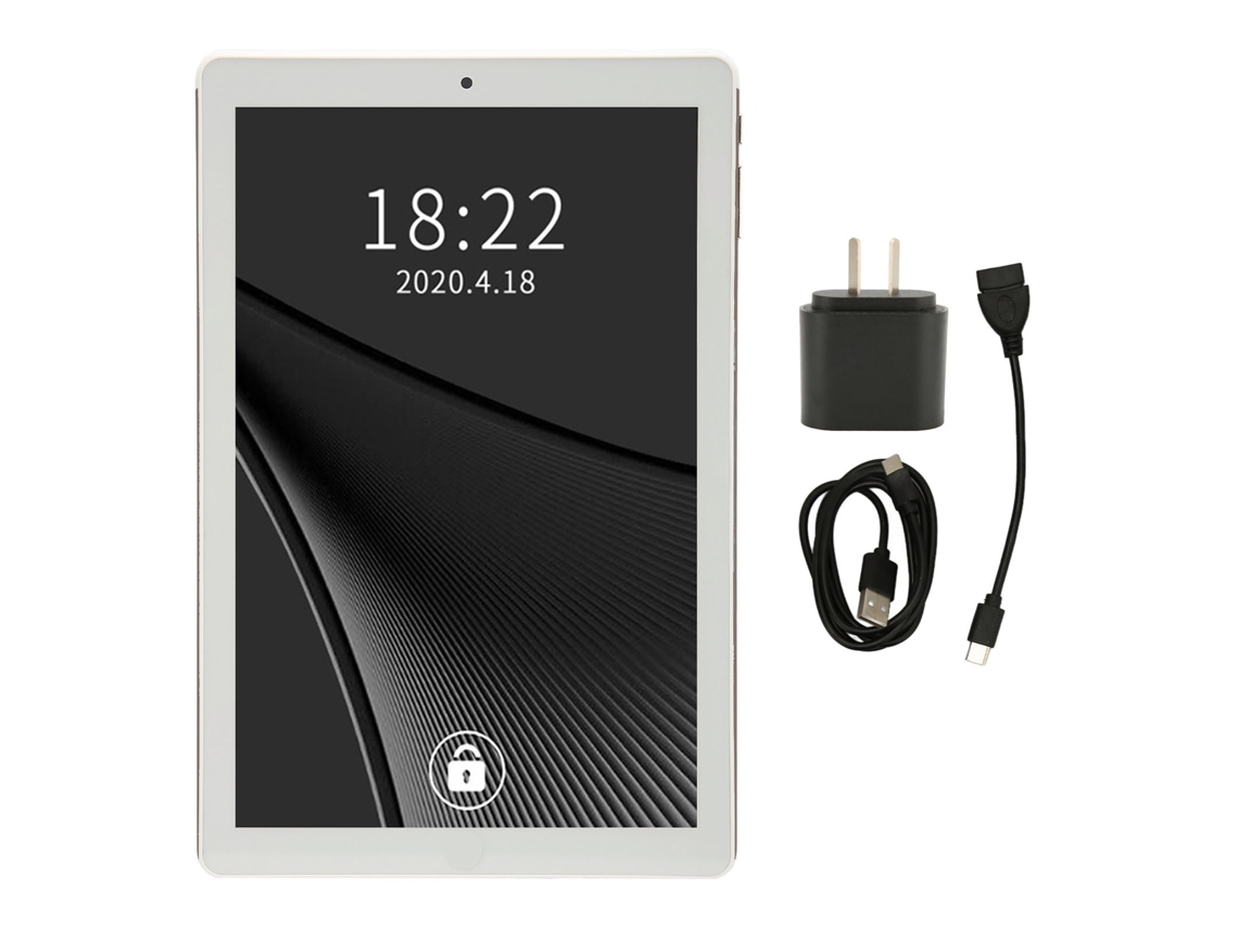 Tablet Android 11 de 10 pulgadas, 3 GB de RAM, 64 GB de ROM, color gris, con Wi-Fi y 3G, luz dorada