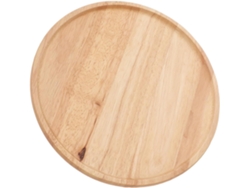 Bandeja redonda de madera de 30 cm, estilo sencillo, bandeja resistente para servir el desayuno, Piz Gokoco