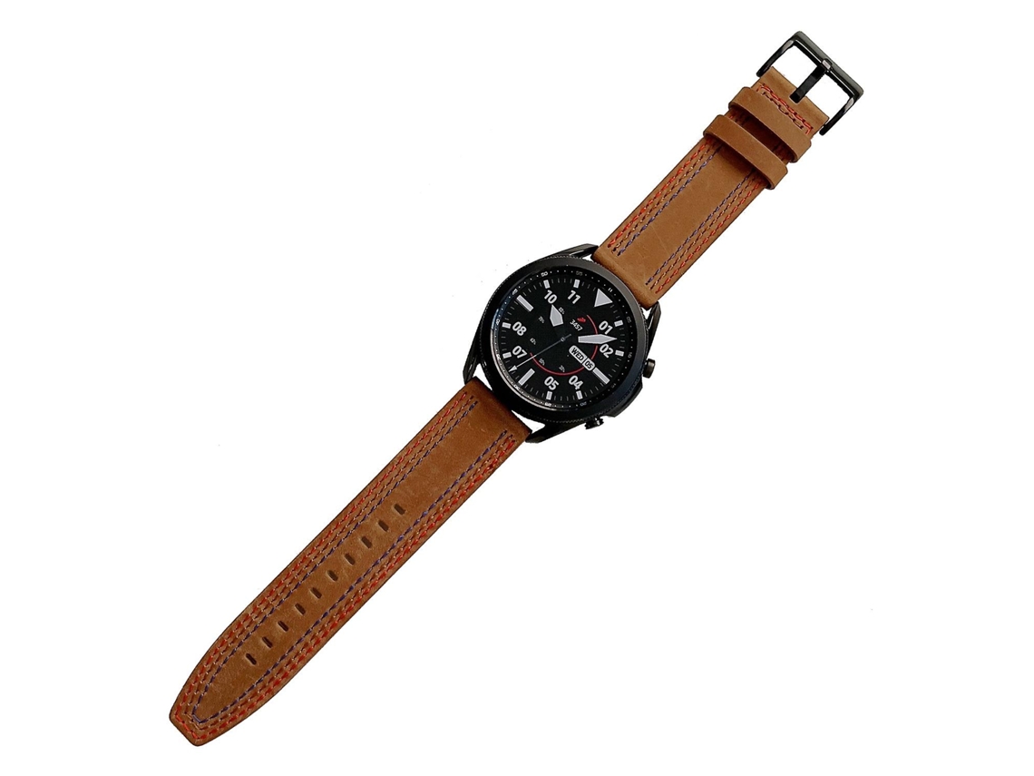 Correa de cuero genuino de 20 mm para Samsung Galaxy Watch 4/4 Classic/Amazfit GTS 3 Ly Ebike